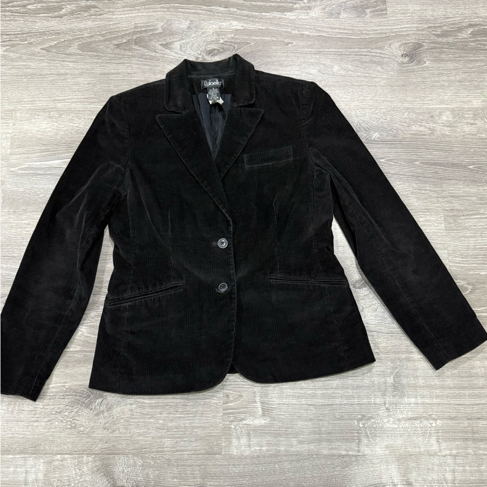 Rafaella Black Corduroy Blazer Size 4